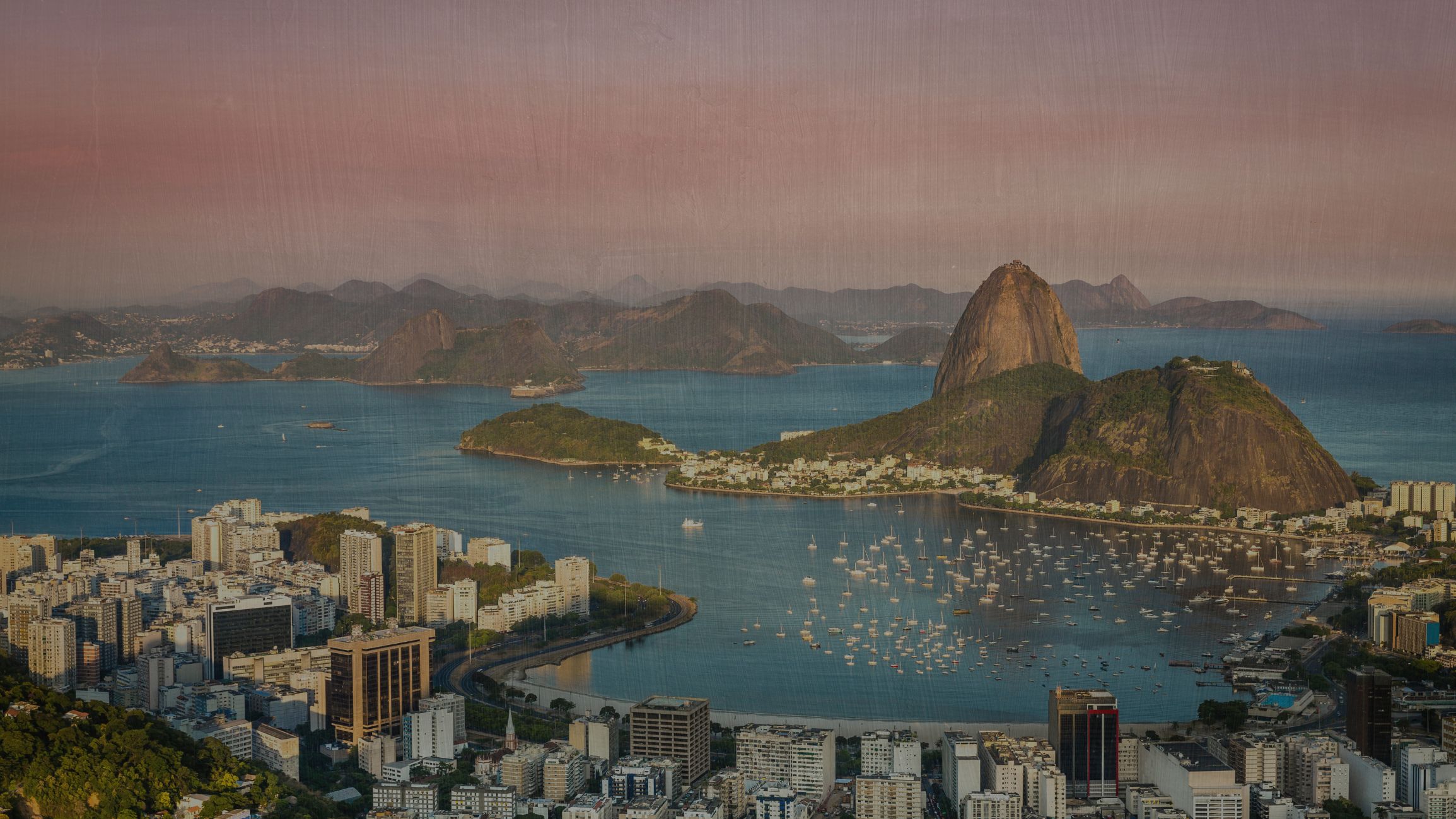 Luxury editorial view over Rio de Janeiro